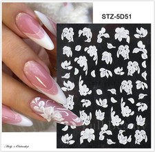 Nagel Design Nagelfolie 3D Art Nagel Sticker Nail Selbstklebend Blume