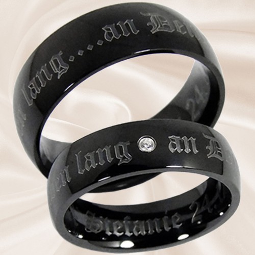 Schwarze ringe trauringe - trauringe,