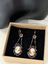 Antike Ohrhänger Gold Kameen