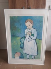Picasso Kind mit Taube Kunstdruck gerahmt London ca. 101 x 71 cm