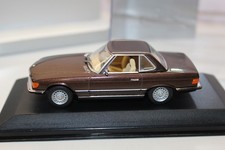 Mercedes Benz 350 SL (R 107) mit Hardtop "braun"  1:43 Minichamps mega rar