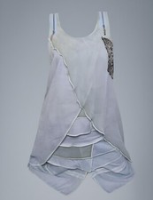 Damen Trägerkleid Effektvoller Lagen-Look GR. 34 Blau Kleid NEU Urlaub Freizeit