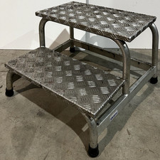 KRAUSE Montagetritt STABILO silber 2 Stufen Trittleiter Arbeitstritt 41cm Höhe