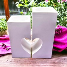 Herz Teelichthalter 2er Set