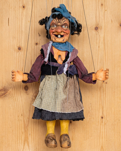 Czech folk art marionette hexe - czech,