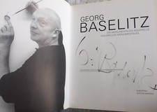 Georg Baselitz signiert Kunst