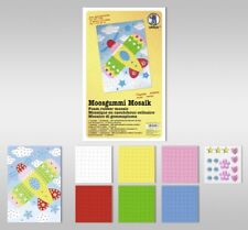 BASTELMAPPE MOOSGUMMI MOSAIK FLUGZEUG BASTELN KLEBEN NACH ZAHLEN NEU