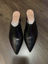 ZARA Woman Mules – Leder-Optik, Schwarz, Größe 38