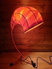 Designer-Lampe - Stofflampe - Tischlampe - Lampe - orange