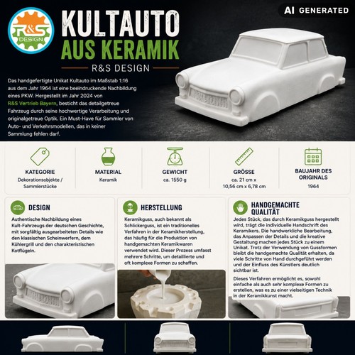 Kultauto aus keramik - kultauto,