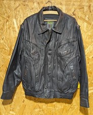 Herren Echtleder Jacke Schwarz