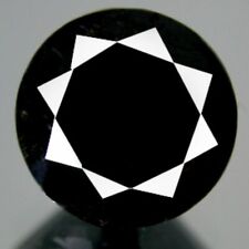 Traumhafter Schwarzer Diamant Rundschliff Edelstein Black Diamond Gemstone 