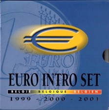 KMS Belgien 1999+2000+2001, Intro Set, 3 KMS 2€ - 1Ct,  im original Folder, BU