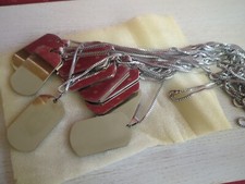 10 X Herren Halskette, Dog Tag,  Kette Edelstahl Silber mit Anhänger 50 cm