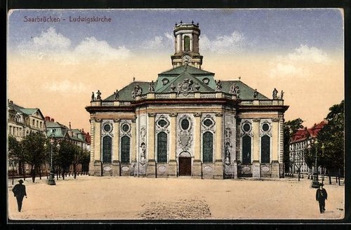 Ansichtskarte saarbrücken - ansichtskarte,