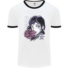 Anime Mädchen mit Blumen Herren Ringer