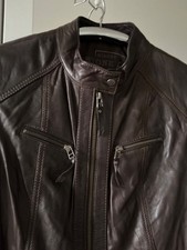 MILESTONE stylische Lederjacke aus butterweichem Leder, braun, Gr. 36