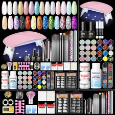 Acryl Nagelset Starterset UV LED Lampe 27 Farben Acrylpulver Monomer Liquid 30ml