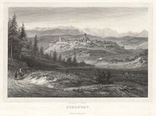 Schongau Original Stahlstich Poppel 1843