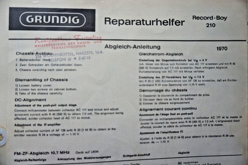 Grundig record boy 210 - record-boy,