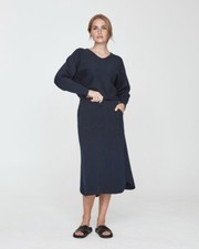 Strickrock Barbro Holebrook of Sweden navy blau Midirock skandinavische Mode