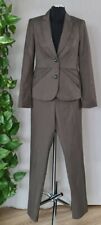 Cs335 Damen zweiteiler Hosenanzug COMMA blazer Braun Grau Gr 36/38