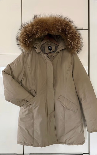 Parka l echtfell mantel - gr., m/l
