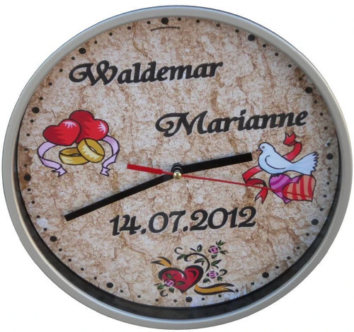 Wanduhr hochzeit mit name - hochzeit,