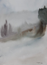 Original Aquarell Bild