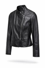 Leder Jacke schwarz 38 Damen