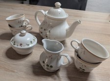 Tee/ Kaffeeservice Ikea Churchill England weis mit Goldrand