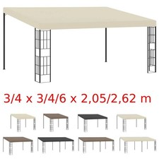 Gartenpavillon Terrassendach Überdachung Gartenzelt Partyzelt 4/6x3m Taupe Stoff