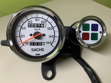 SACHS Motorrad Kombi Instrument 160 Km/h Chrom Gehäuse -Top!