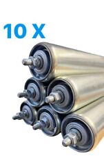 10x Tragrolle aus verzinktem - Stahl, Rollbahnen Außengewinde ø 50 x 1,5 mm M12