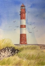 Leuchtturm auf Amrum im Sommer