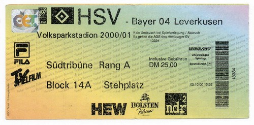 Ticket hamburger bayer - ticket, sv