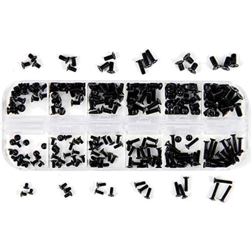 Schwarzes schrauben set - set, m2