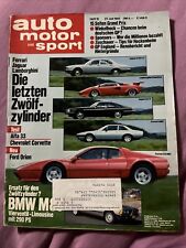Auto Motor Sport 15 1983 Countach 512BBi XJ12 Corvette Orion Alfa 33 Delta HF