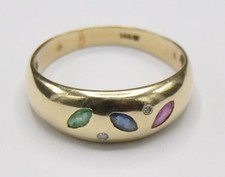 Bandring Band Ring Smaragd