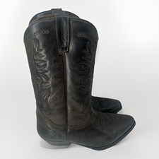 Tracker’s Cowboy Boots Westernstiefel Herren Schwarz Leder Gr. 45 Vintage