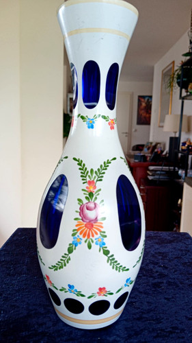 Große glas vase bohemia - -,