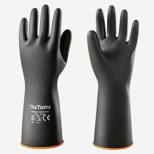 Schwarze gummihandschuhe aus - schwarze,