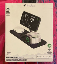 Original Apple Nimble Podium 3in1 MagSafe Ladegerät iPhone Watch AirPods Schwarz