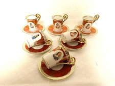 6 Porzellan Mokkatassen mit