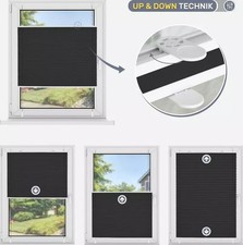 Thermo Plissee ohne Bohren UV Schutz 100% Verdunkelung Fenster Tür