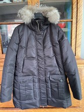 PEUTEREY Daunen Mantel Jacke Echtpelz in dunklem Braun dt. Gr. 40 Ital. Gr. 48