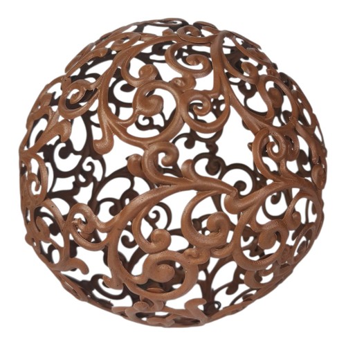 Kugel 18cm rostfarben aus