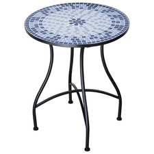 Mosaik gartentisch rund metall - mosaik,