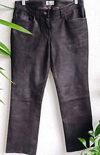 SPIETH & WENSKY Damen Lederhose Echtleder Gr. 38 Dunkelbraun Gefüttert 5 Pocket