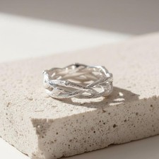 Sterling Silber Zweig Ring